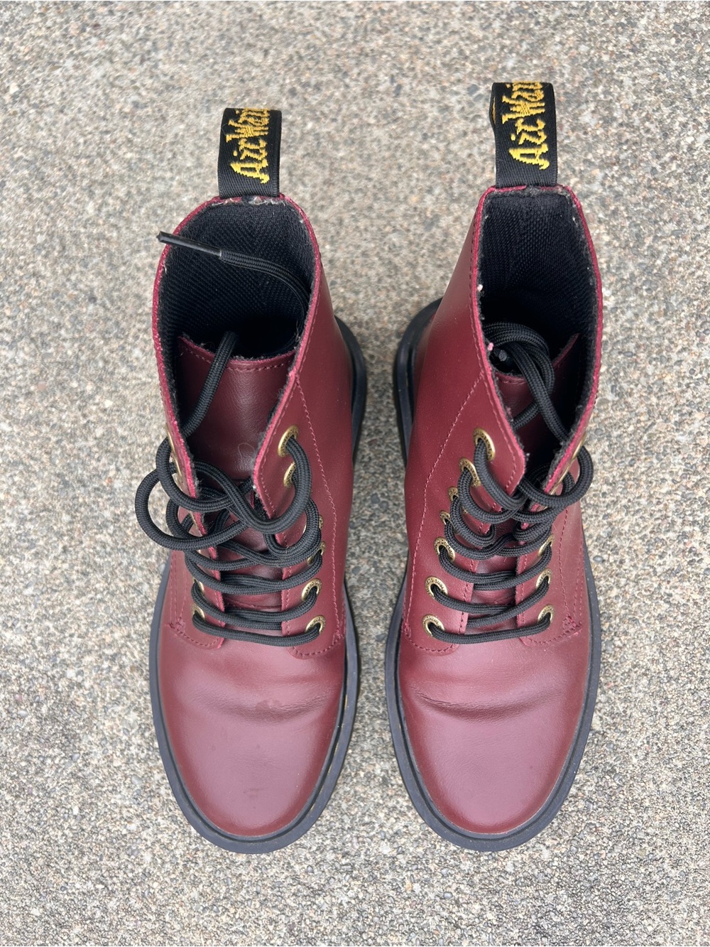 Dr. Martens Women's Burgundy Lace-Up Boots